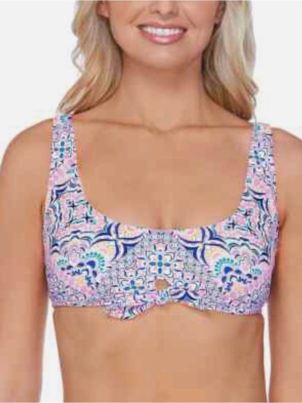 Raisins Seashell Bikini Top - White Multi Size L